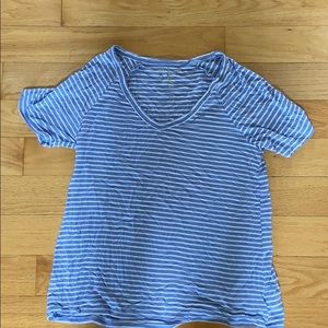 Blue and white stripped top
